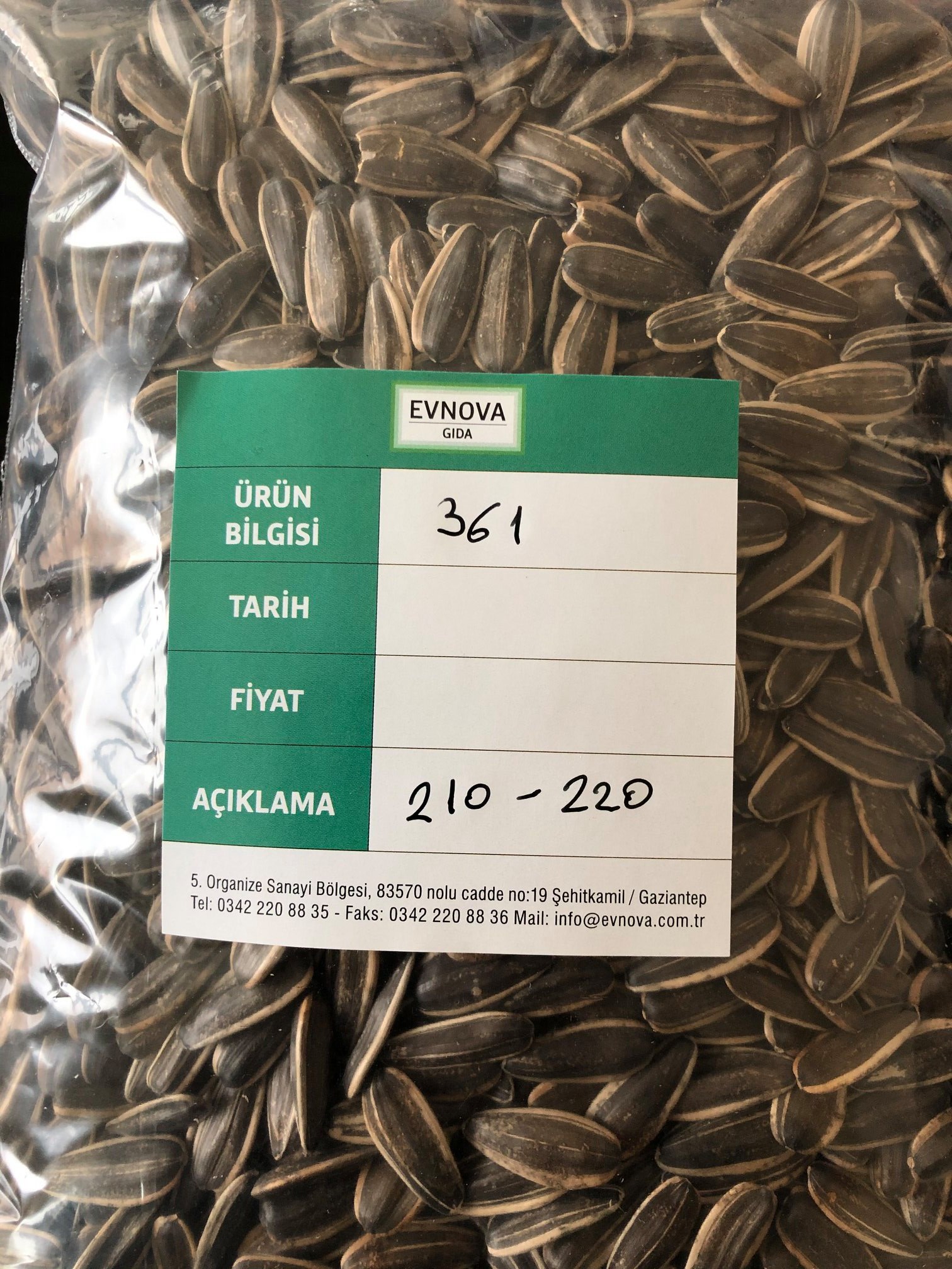 Sunflower Seed Producer Evnova Buyfromturkey